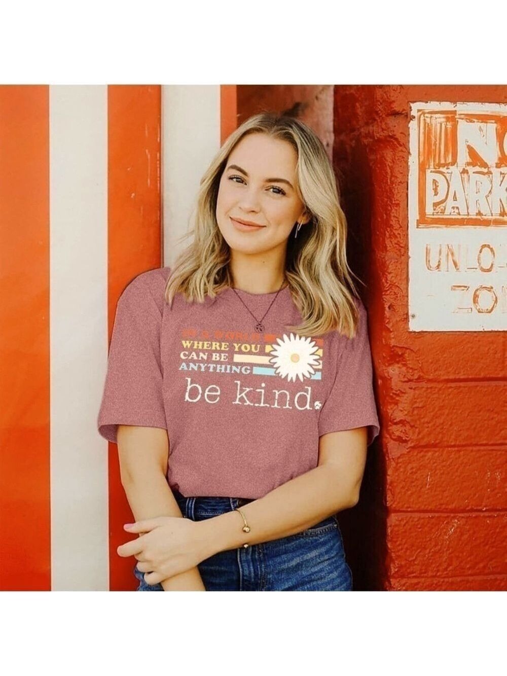 Anything Be Kind Shirt Daisy Graphic Tee Inspirational XL EUC